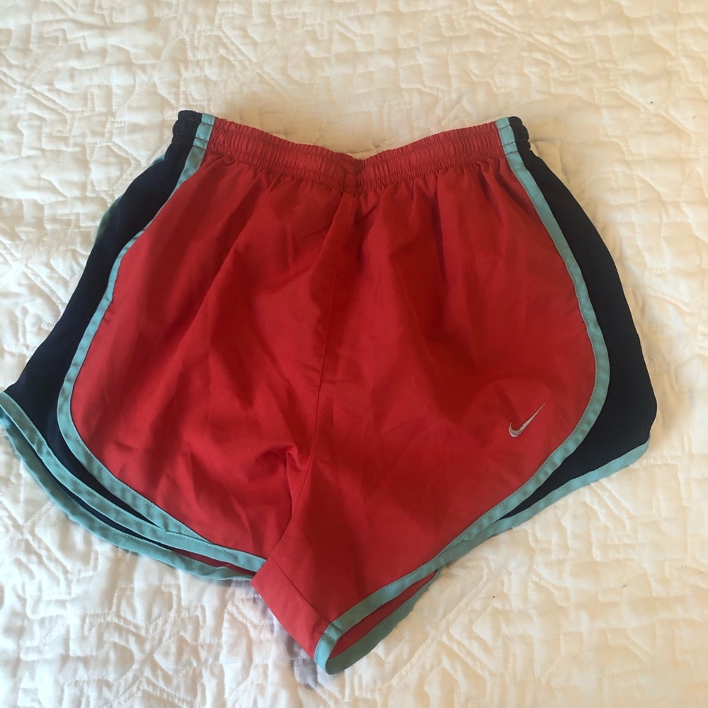 Nike tempo running shorts xs orange blue navy teal